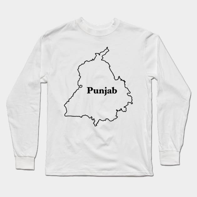 Punjabmap Long Sleeve T-Shirt by Rooscsbresundae